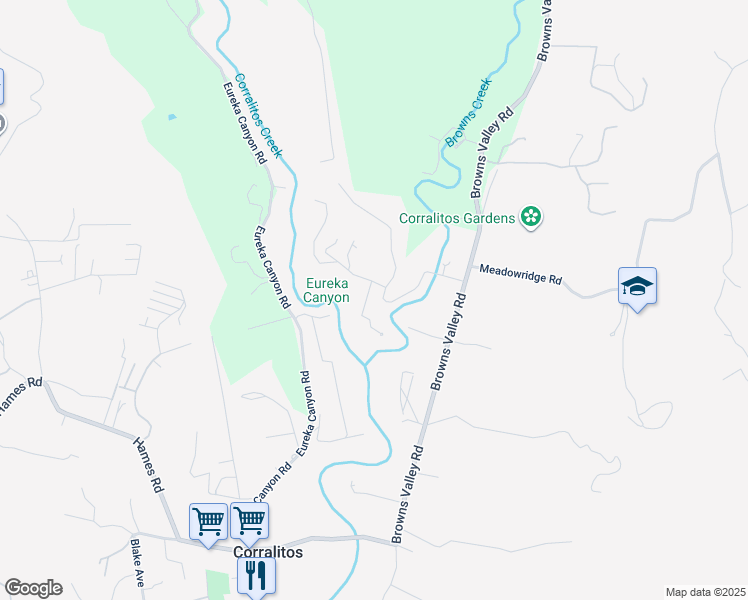 map of restaurants, bars, coffee shops, grocery stores, and more near 45 Vía Del Sol in Watsonville