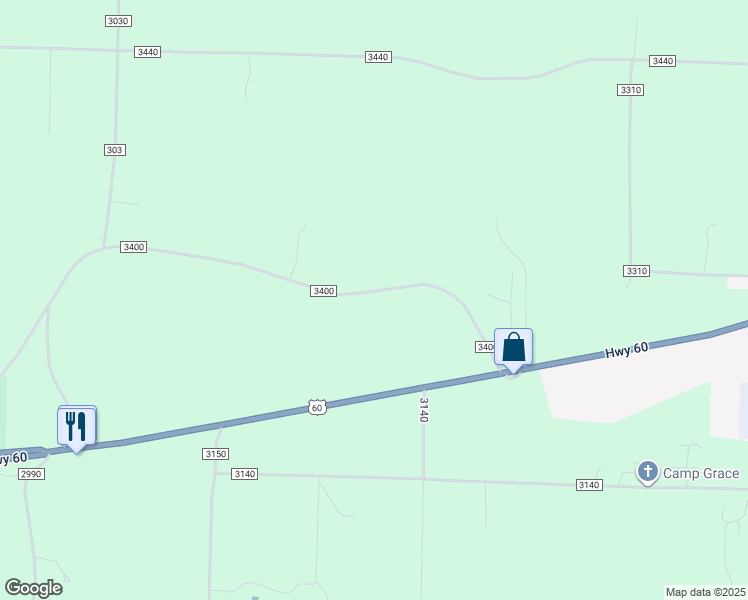 map of restaurants, bars, coffee shops, grocery stores, and more near 8122 County Road 3400 in Mountain View