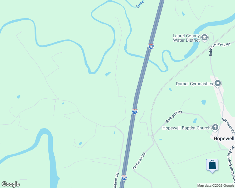map of restaurants, bars, coffee shops, grocery stores, and more near 277 Devils Neck Road in Corbin
