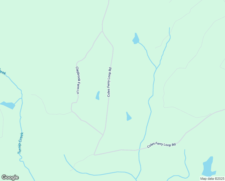 map of restaurants, bars, coffee shops, grocery stores, and more near Coles Ferry Loop Road in Brookneal