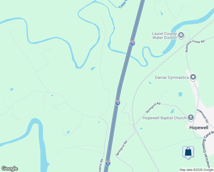 map of restaurants, bars, coffee shops, grocery stores, and more near 277 Devils Neck Road in Corbin
