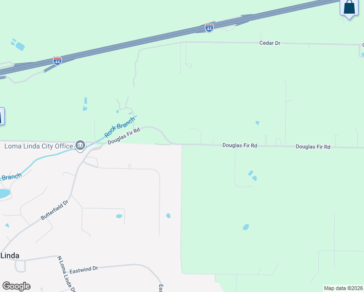 map of restaurants, bars, coffee shops, grocery stores, and more near 5001 Bison Road in Loma Linda