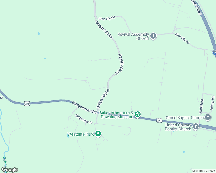 map of restaurants, bars, coffee shops, grocery stores, and more near 100 Minnie Way in Bowling Green