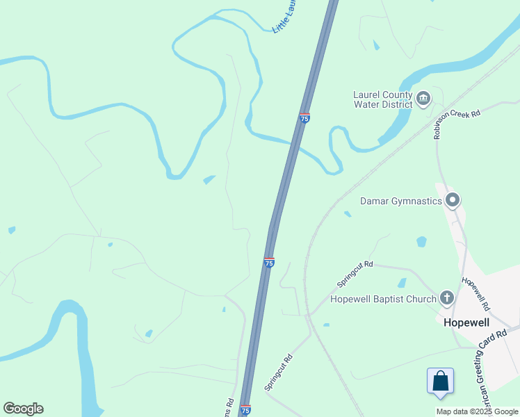 map of restaurants, bars, coffee shops, grocery stores, and more near 285 Devils Neck Road in Corbin