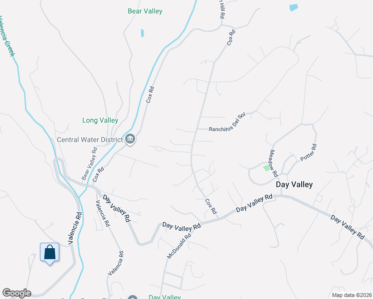 map of restaurants, bars, coffee shops, grocery stores, and more near 1925 Cox Road in Aptos