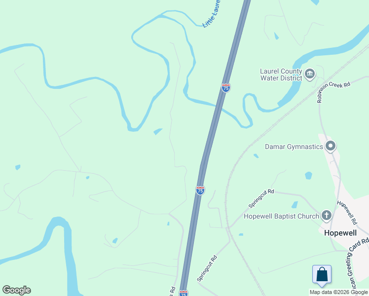 map of restaurants, bars, coffee shops, grocery stores, and more near 415 Devils Neck Road in Corbin
