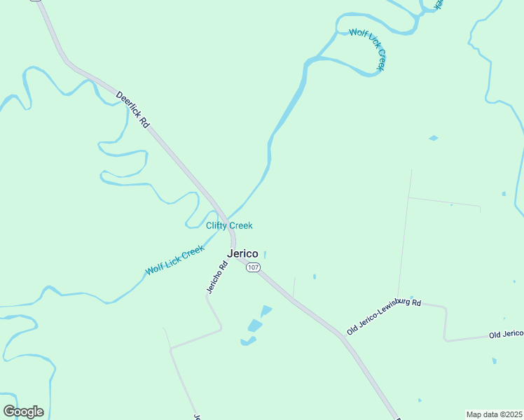 map of restaurants, bars, coffee shops, grocery stores, and more near 1574 Deerlick Road in Lewisburg
