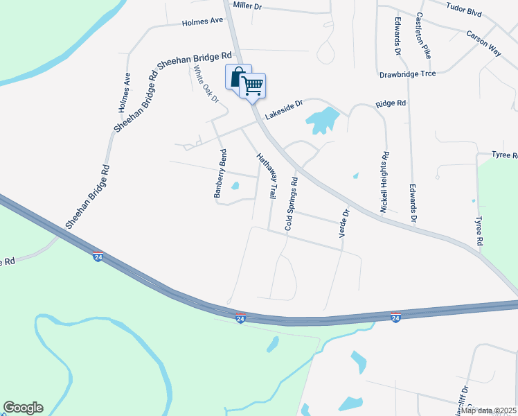 map of restaurants, bars, coffee shops, grocery stores, and more near 200-298 Post Oak Tr in Paducah
