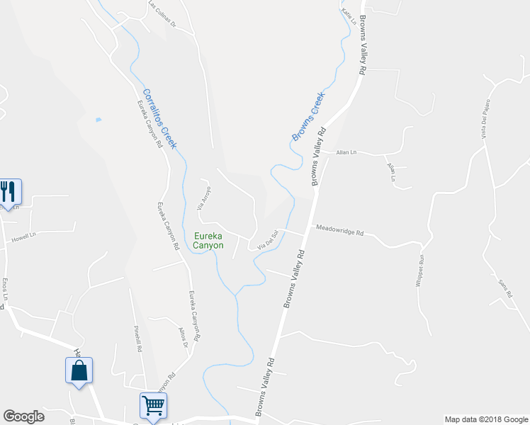 map of restaurants, bars, coffee shops, grocery stores, and more near 74 Vía Del Sol in Watsonville