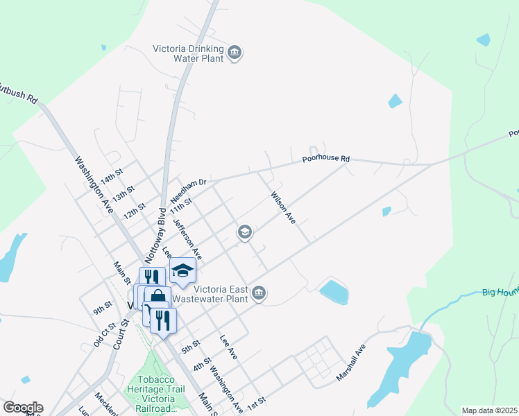 map of restaurants, bars, coffee shops, grocery stores, and more near 2023 9th Street in Victoria
