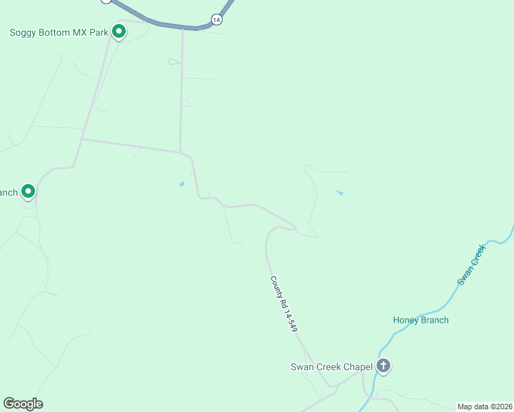 map of restaurants, bars, coffee shops, grocery stores, and more near County Road 14-549 in Sparta