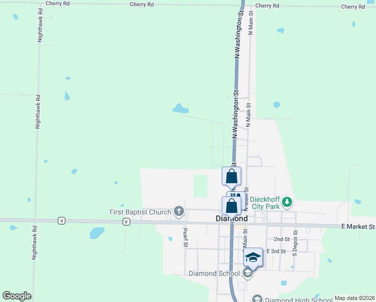 map of restaurants, bars, coffee shops, grocery stores, and more near Ruby in Diamond