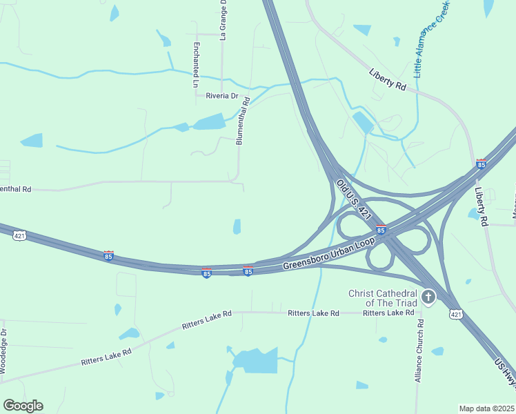 map of restaurants, bars, coffee shops, grocery stores, and more near in Greensboro