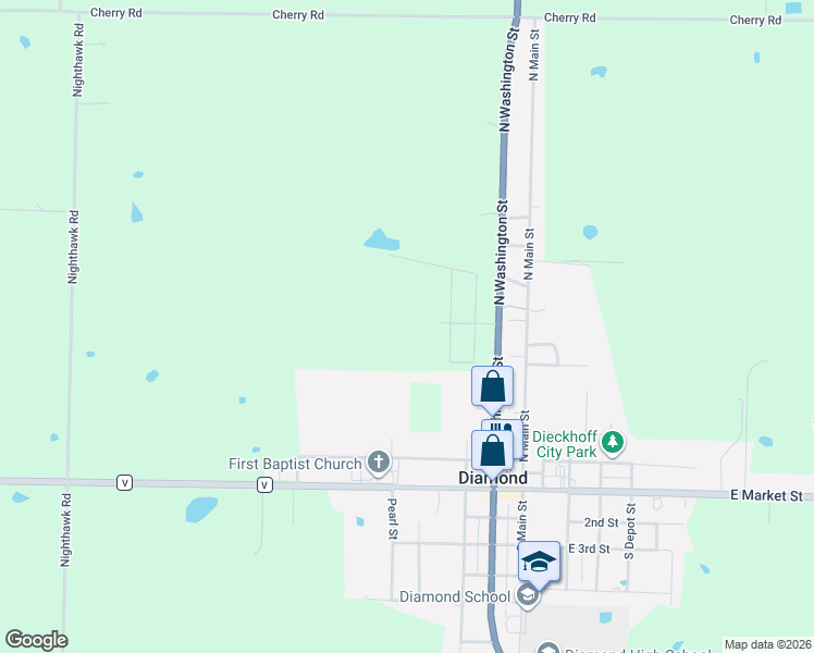 map of restaurants, bars, coffee shops, grocery stores, and more near Ruby in Diamond