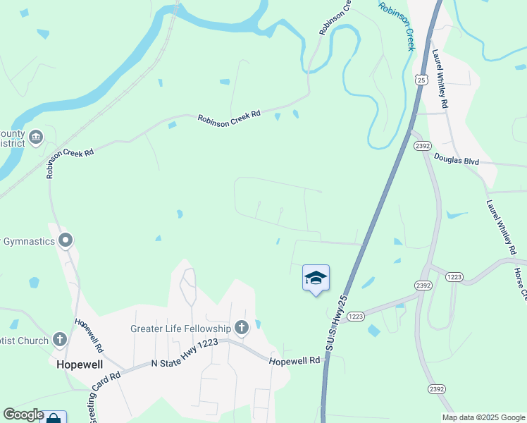 map of restaurants, bars, coffee shops, grocery stores, and more near 2003 Crescent Circle in Corbin