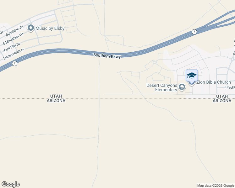 map of restaurants, bars, coffee shops, grocery stores, and more near East Rimrunner Drive in St. George