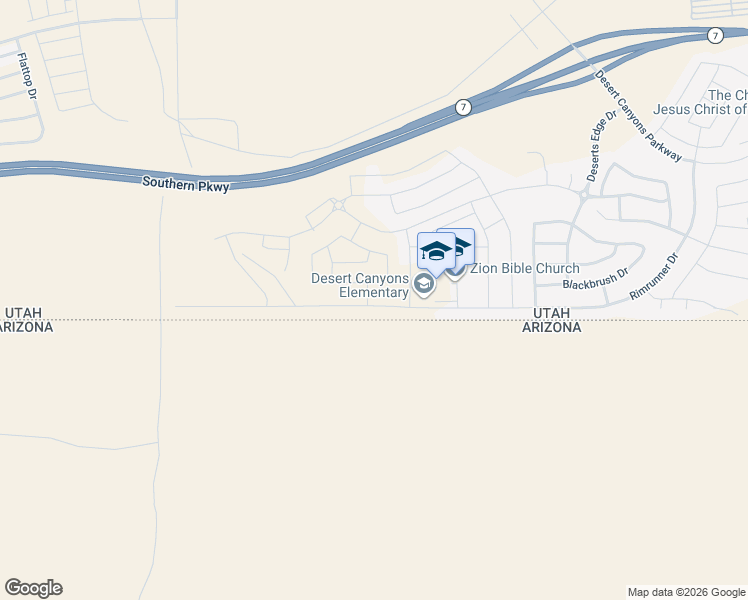 map of restaurants, bars, coffee shops, grocery stores, and more near 2974 Rimrunner Drive in St. George