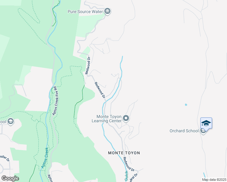 map of restaurants, bars, coffee shops, grocery stores, and more near 218 Campus Drive in Aptos