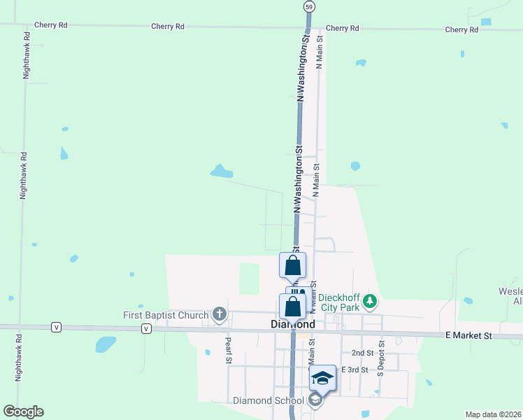 map of restaurants, bars, coffee shops, grocery stores, and more near Ruby in Diamond