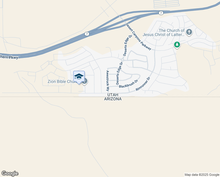 map of restaurants, bars, coffee shops, grocery stores, and more near 3326 Blackbrush Drive in St. George