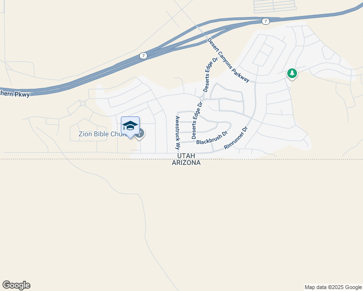 map of restaurants, bars, coffee shops, grocery stores, and more near 3326 Blackbrush Drive in St. George