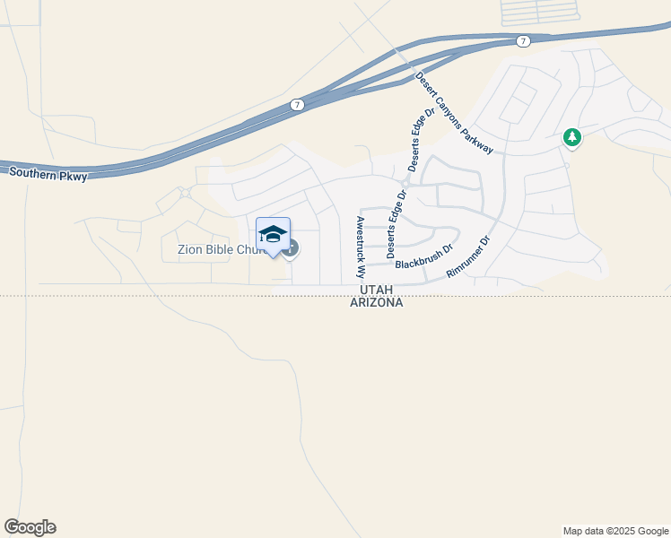 map of restaurants, bars, coffee shops, grocery stores, and more near 6276 South Daydream Way in St. George