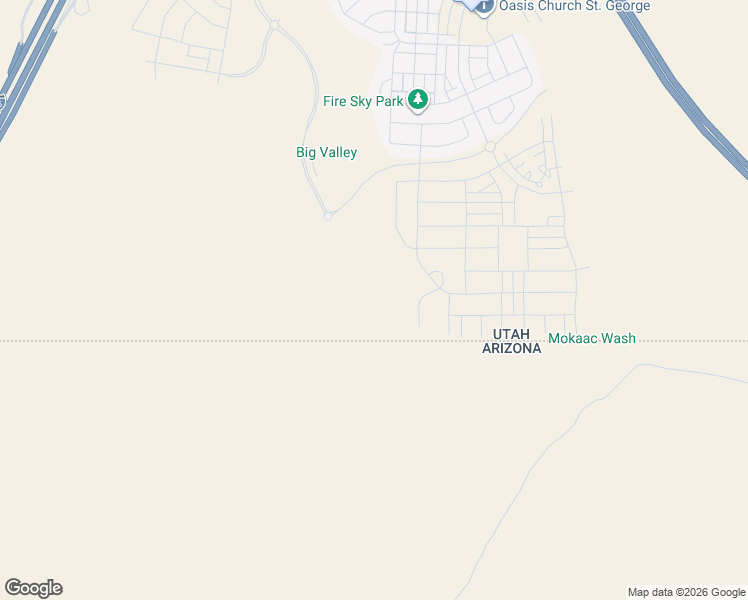 map of restaurants, bars, coffee shops, grocery stores, and more near 1507 Cliff Rose Drive in St. George