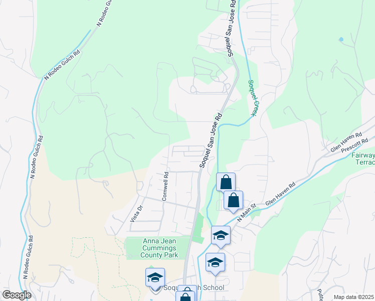 map of restaurants, bars, coffee shops, grocery stores, and more near 999 Soquel San Jose Road in Soquel