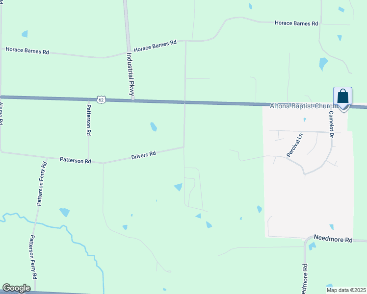 map of restaurants, bars, coffee shops, grocery stores, and more near 2 Drivers Road in Calvert City