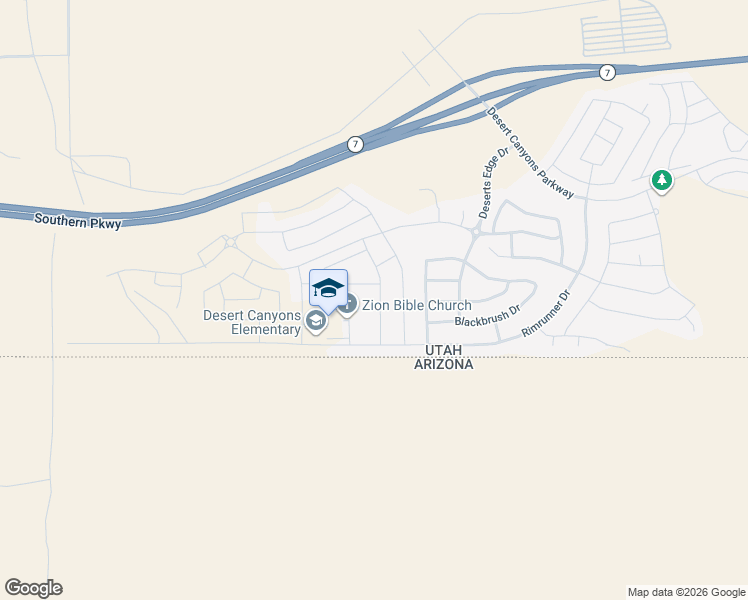 map of restaurants, bars, coffee shops, grocery stores, and more near 6228 Zelda Drive in St. George