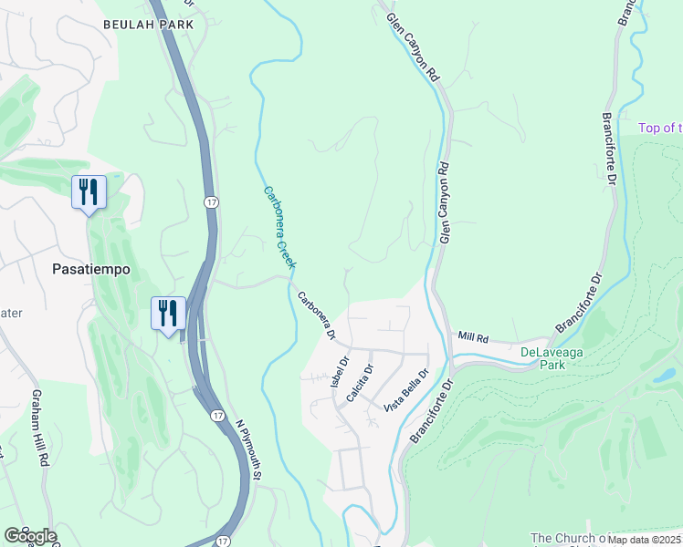 map of restaurants, bars, coffee shops, grocery stores, and more near 811 Isbel Court in Santa Cruz