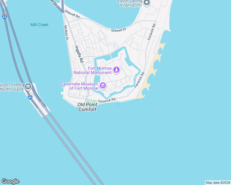 map of restaurants, bars, coffee shops, grocery stores, and more near 109 Bernard Road in Hampton