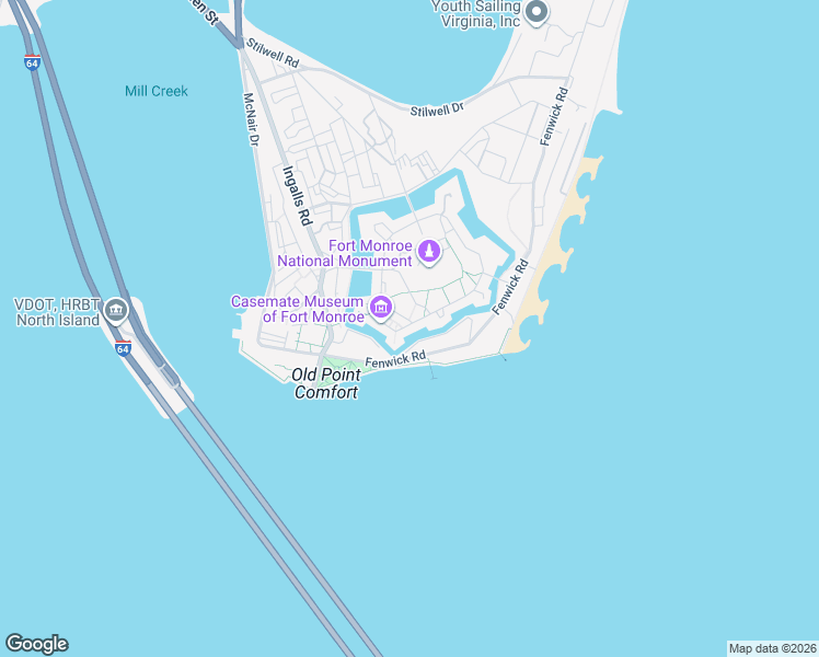 map of restaurants, bars, coffee shops, grocery stores, and more near 12 Bernard Road in Hampton