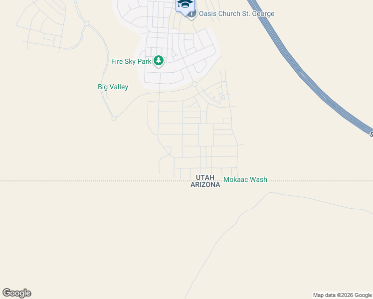 map of restaurants, bars, coffee shops, grocery stores, and more near 663 Green Mountain Drive in St. George