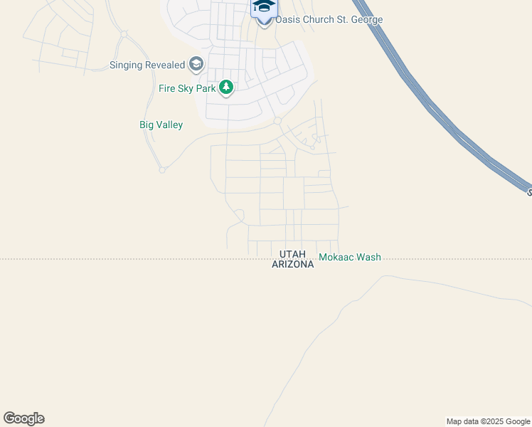 map of restaurants, bars, coffee shops, grocery stores, and more near 663 Green Mountain Drive in St. George