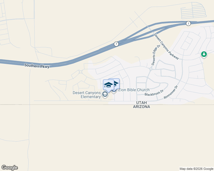 map of restaurants, bars, coffee shops, grocery stores, and more near 3104 Halo Lane in St. George