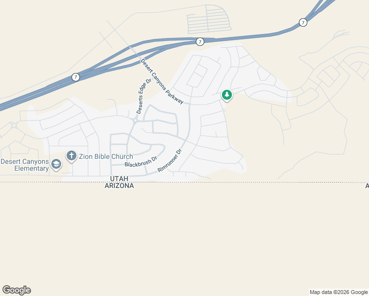 map of restaurants, bars, coffee shops, grocery stores, and more near East Rimrunner Drive in St. George