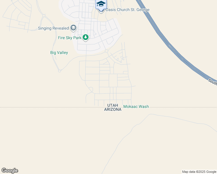 map of restaurants, bars, coffee shops, grocery stores, and more near 611 Green Mountain Drive in St. George