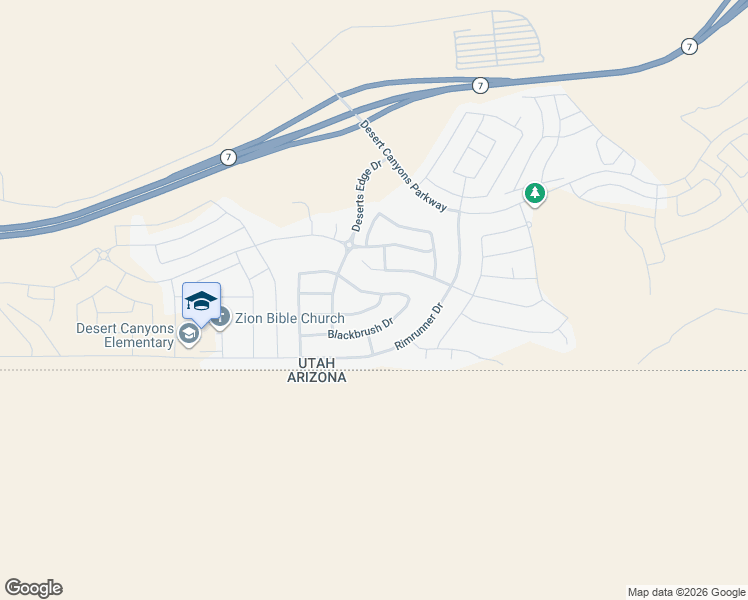 map of restaurants, bars, coffee shops, grocery stores, and more near 3463 Chimney Rock Drive in St. George