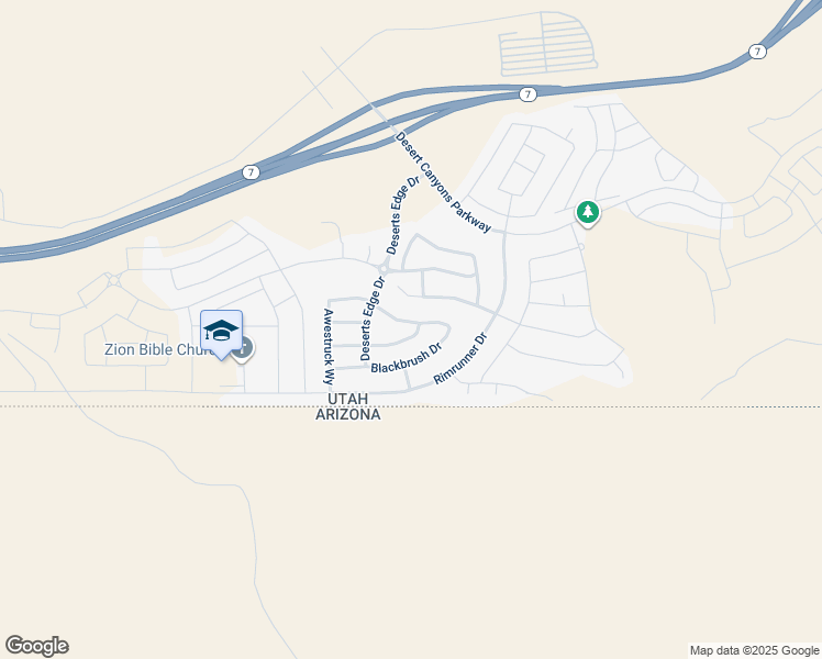 map of restaurants, bars, coffee shops, grocery stores, and more near 3463 Chimney Rock Drive in St. George