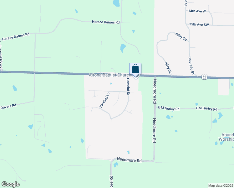 map of restaurants, bars, coffee shops, grocery stores, and more near 2001-2099 Lancelot Drive in Calvert City