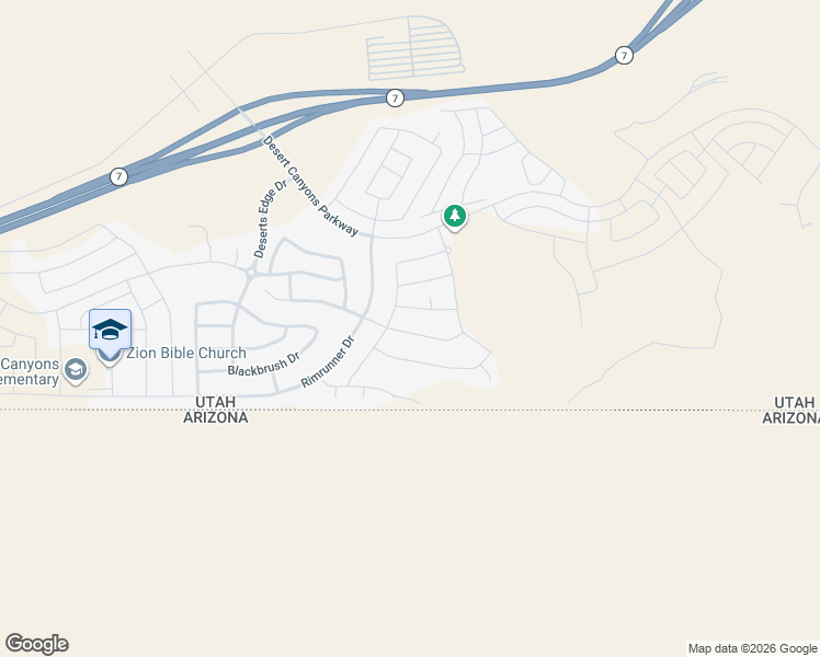 map of restaurants, bars, coffee shops, grocery stores, and more near 3679 Mesa Rock Drive in St. George