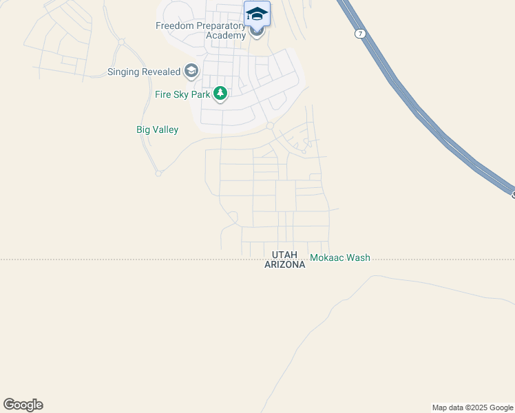 map of restaurants, bars, coffee shops, grocery stores, and more near 674 Green Mountain Drive in St. George