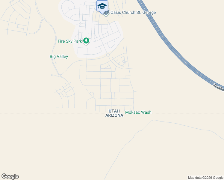 map of restaurants, bars, coffee shops, grocery stores, and more near 6179 Pebble Glen Lane in St. George
