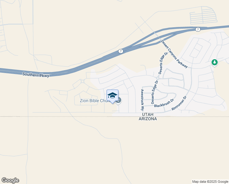 map of restaurants, bars, coffee shops, grocery stores, and more near 3129 Halo Lane in St. George
