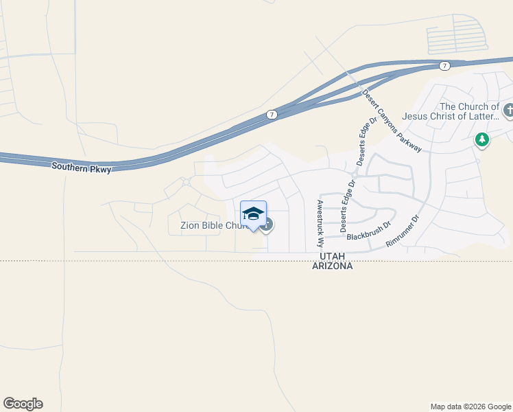 map of restaurants, bars, coffee shops, grocery stores, and more near 3129 Halo Lane in St. George