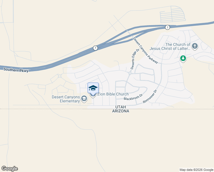 map of restaurants, bars, coffee shops, grocery stores, and more near 6170 South Daydream Way in St. George