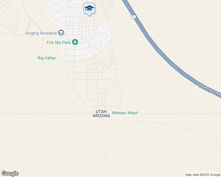 map of restaurants, bars, coffee shops, grocery stores, and more near South 515 West in St. George