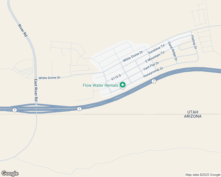 map of restaurants, bars, coffee shops, grocery stores, and more near Hill Road in St. George