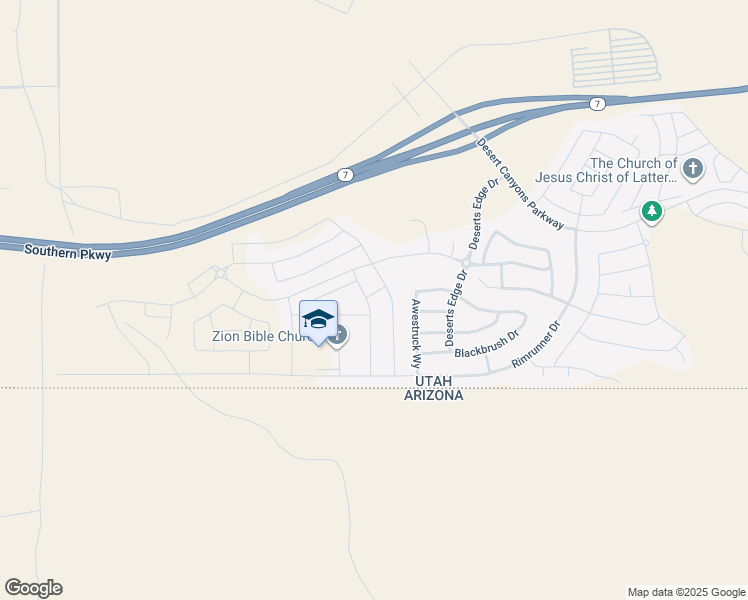 map of restaurants, bars, coffee shops, grocery stores, and more near 6173 Zelda Drive in St. George